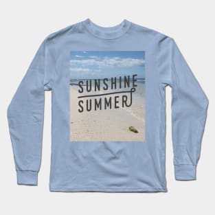 Sunshine Summer Caribbean Beach Long Sleeve T-Shirt